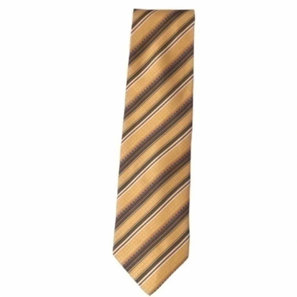 DANIEL DE FASSON yellow gold striped tie